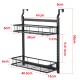 2 Tiers Kitchen Bathroom Pantry Over The Door Hanging Organizer Adjustable Baskets Storage Rack Shampoo Conditioner Body Wash Shelf